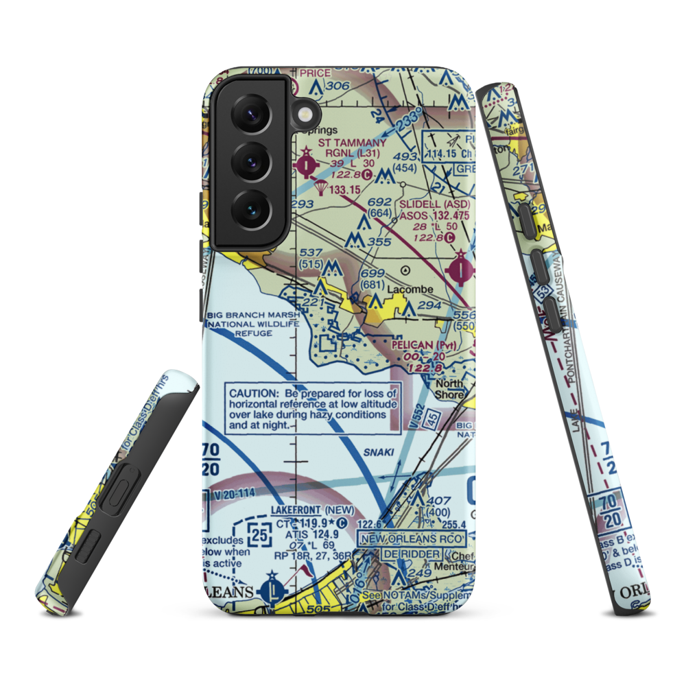 Southern Natural Gas Co. Seaplane Base (3LA2) VFR Sectional Samsung Phone Case Samsung Galaxy S22 Plus model shown