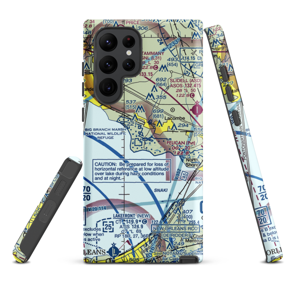 Southern Natural Gas Co. Seaplane Base (3LA2) VFR Sectional Samsung Phone Case Samsung Galaxy S22 Ultra model shown