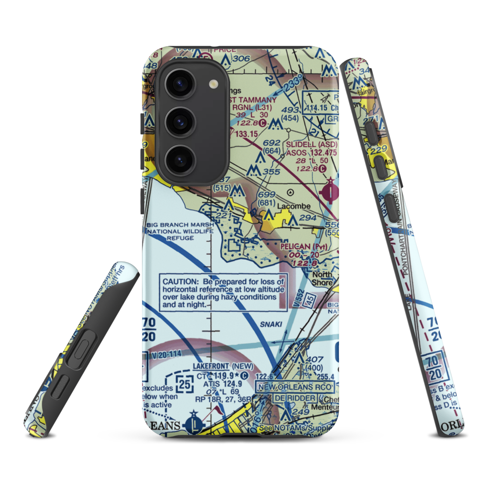 Southern Natural Gas Co. Seaplane Base (3LA2) VFR Sectional Samsung Phone Case Samsung Galaxy S23 Plus model shown