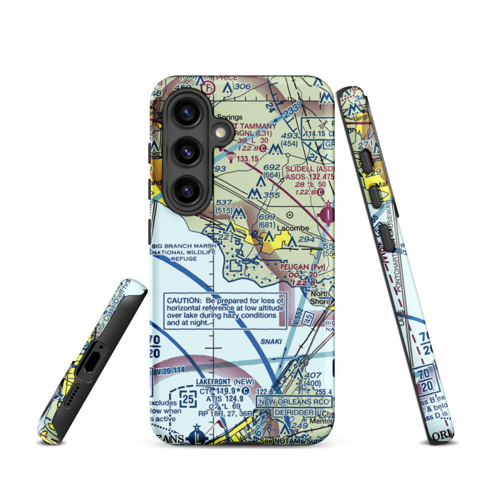 Southern Natural Gas Co. Seaplane Base (3LA2) VFR Sectional Samsung Phone Case Samsung Galaxy S24 model shown