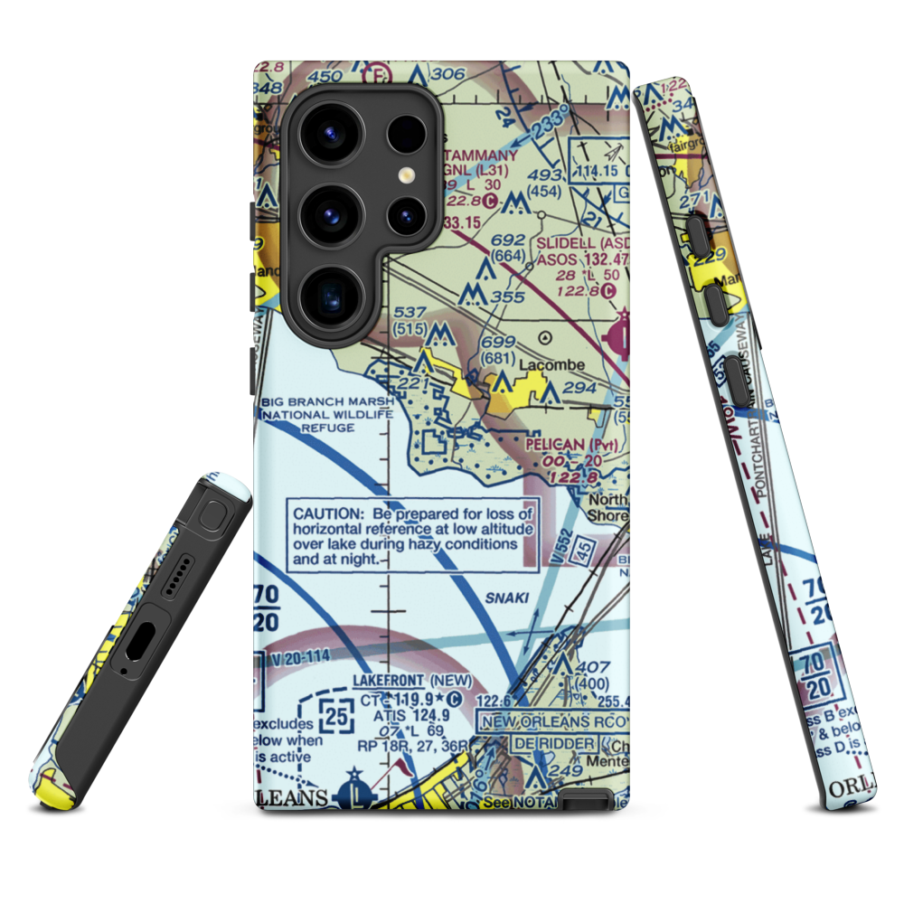 Southern Natural Gas Co. Seaplane Base (3LA2) VFR Sectional Samsung Phone Case Samsung Galaxy S24 Ultra model shown