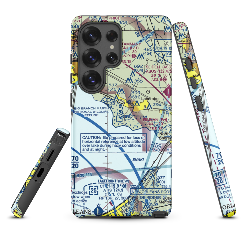 Southern Natural Gas Co. Seaplane Base (3LA2) VFR Sectional Samsung Phone Case Samsung Galaxy S25 Ultra model shown