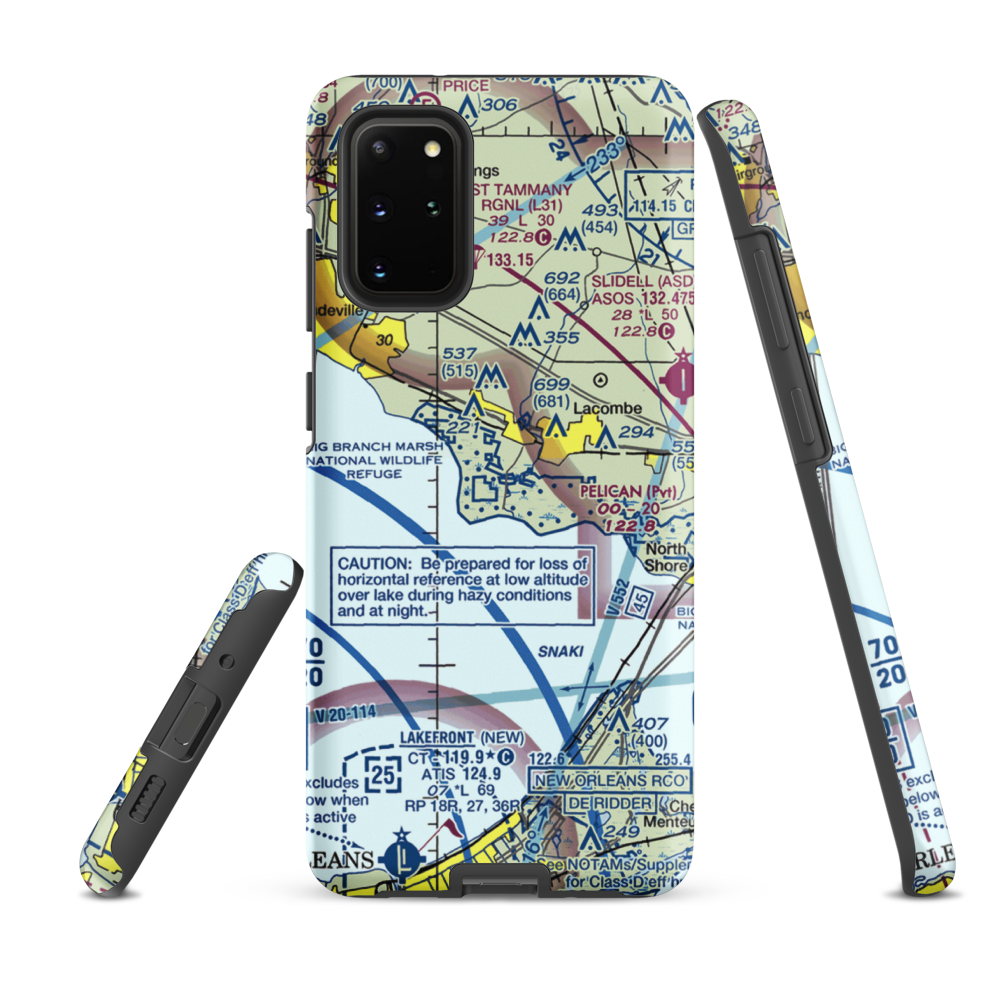 Southern Natural Gas Co. Seaplane Base (3LA2) VFR Sectional Samsung Phone Case Samsung Galaxy S20 Plus model shown