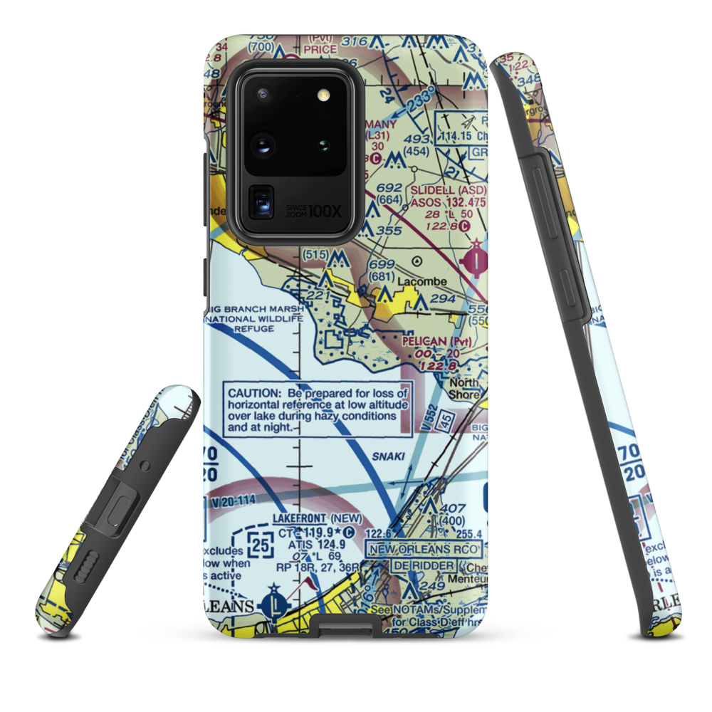 Southern Natural Gas Co. Seaplane Base (3LA2) VFR Sectional Samsung Phone Case Samsung Galaxy S20 Ultra model shown