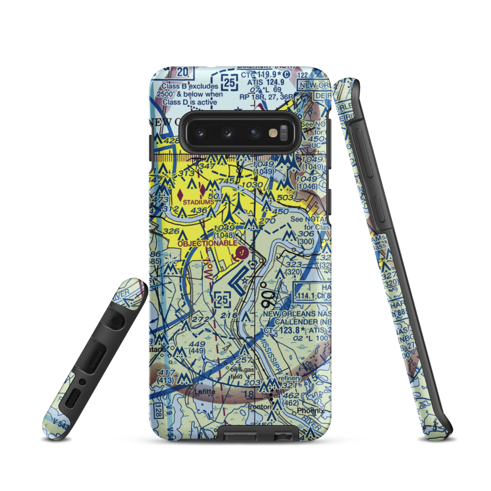 Southern Seaplane Airport (BCS) VFR Sectional Samsung Phone Case Samsung Galaxy S10 model shown