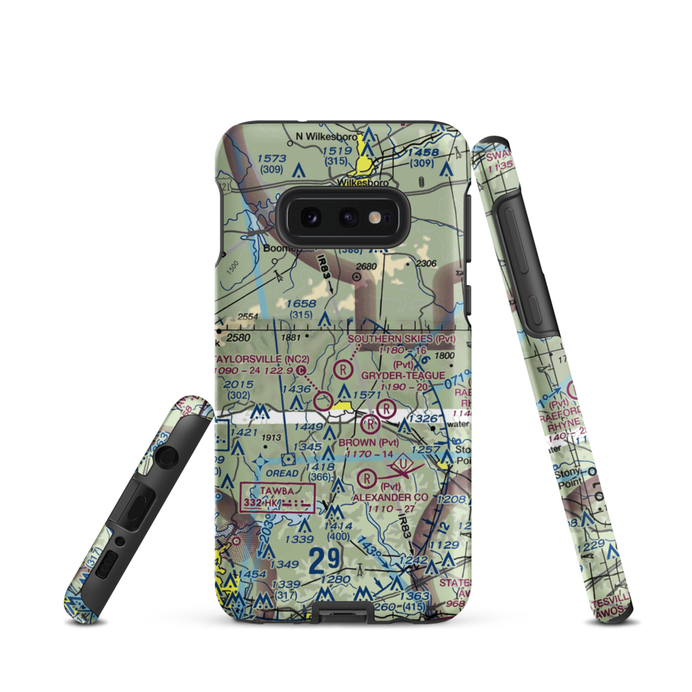 Southern Skies Airstrip (NR04) VFR Sectional Samsung Phone Case Samsung Galaxy S10e model shown