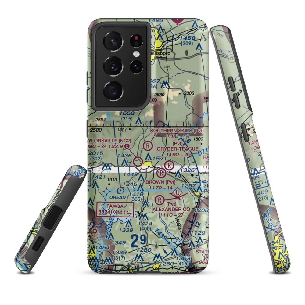Southern Skies Airstrip (NR04) VFR Sectional Samsung Phone Case Samsung Galaxy S21 Ultra model shown