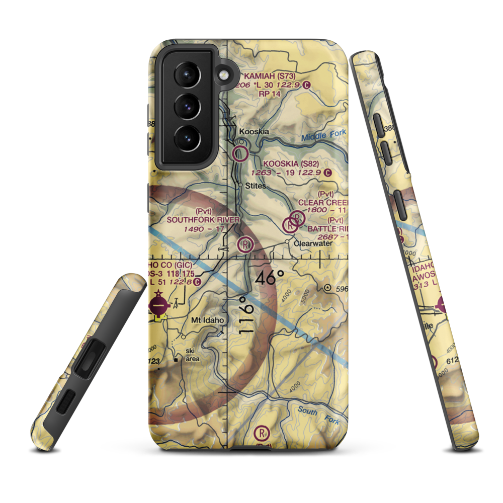Southfork River Ranch Airport (ID11) VFR Sectional Samsung Phone Case Samsung Galaxy S21 Plus model shown