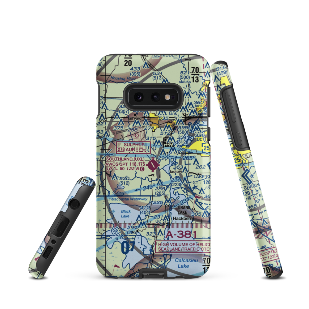 Southland Field (UXL) VFR Sectional Samsung Phone Case Samsung Galaxy S10 Plus model shown