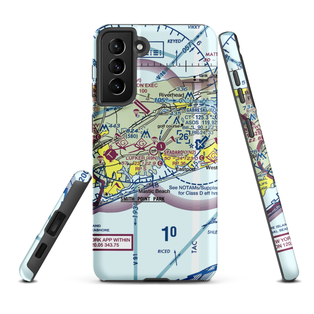 Spadaro Airport (1N2) VFR Sectional Samsung Phone Case Samsung Galaxy S21 FE model shown