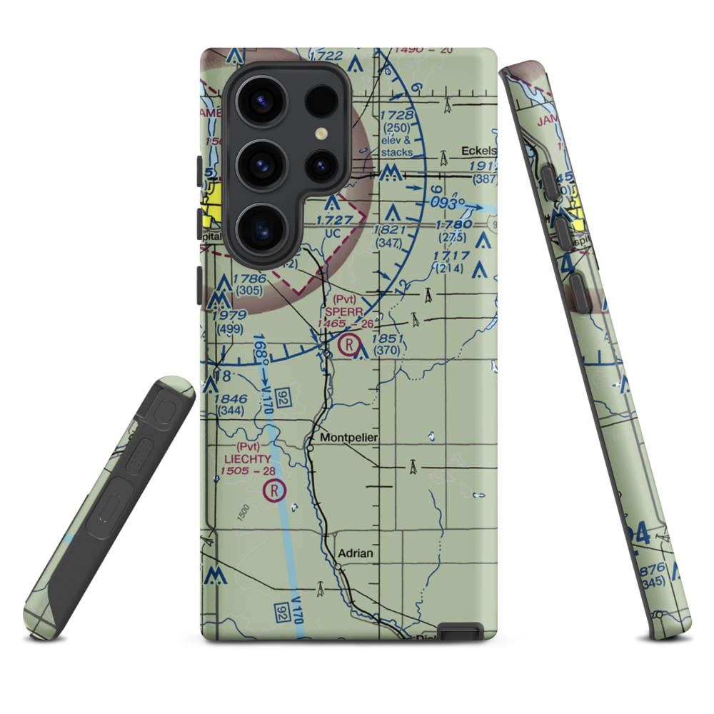Sperr Airport (ND55) VFR Sectional Samsung Phone Case Samsung Galaxy S23 Ultra model shown