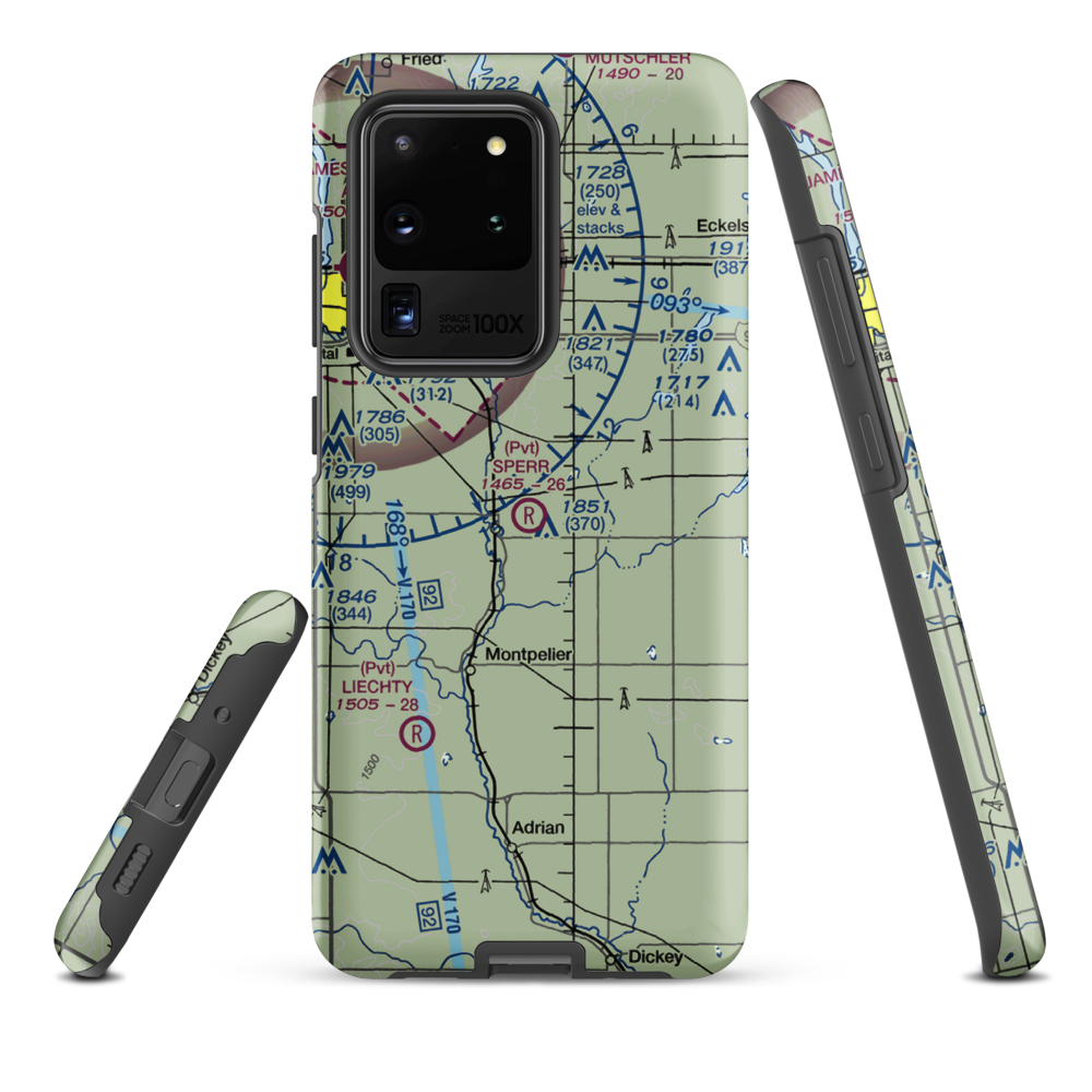Sperr Airport (ND55) VFR Sectional Samsung Phone Case Samsung Galaxy S20 Ultra model shown