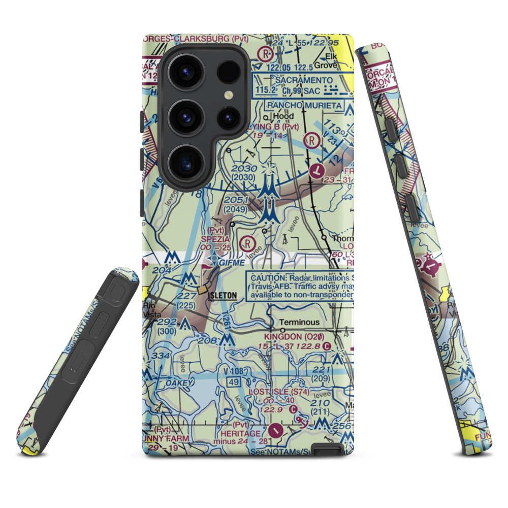 Spezia Airport (9CL9) VFR Sectional Samsung Phone Case Samsung Galaxy S23 Ultra model shown
