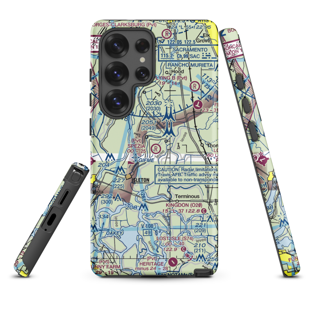 Spezia Airport (9CL9) VFR Sectional Samsung Phone Case Samsung Galaxy S25 Ultra model shown