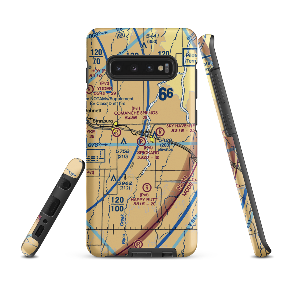 Spickard Farm Airport (5CO4) VFR Sectional Samsung Phone Case Samsung Galaxy S10 Plus model shown