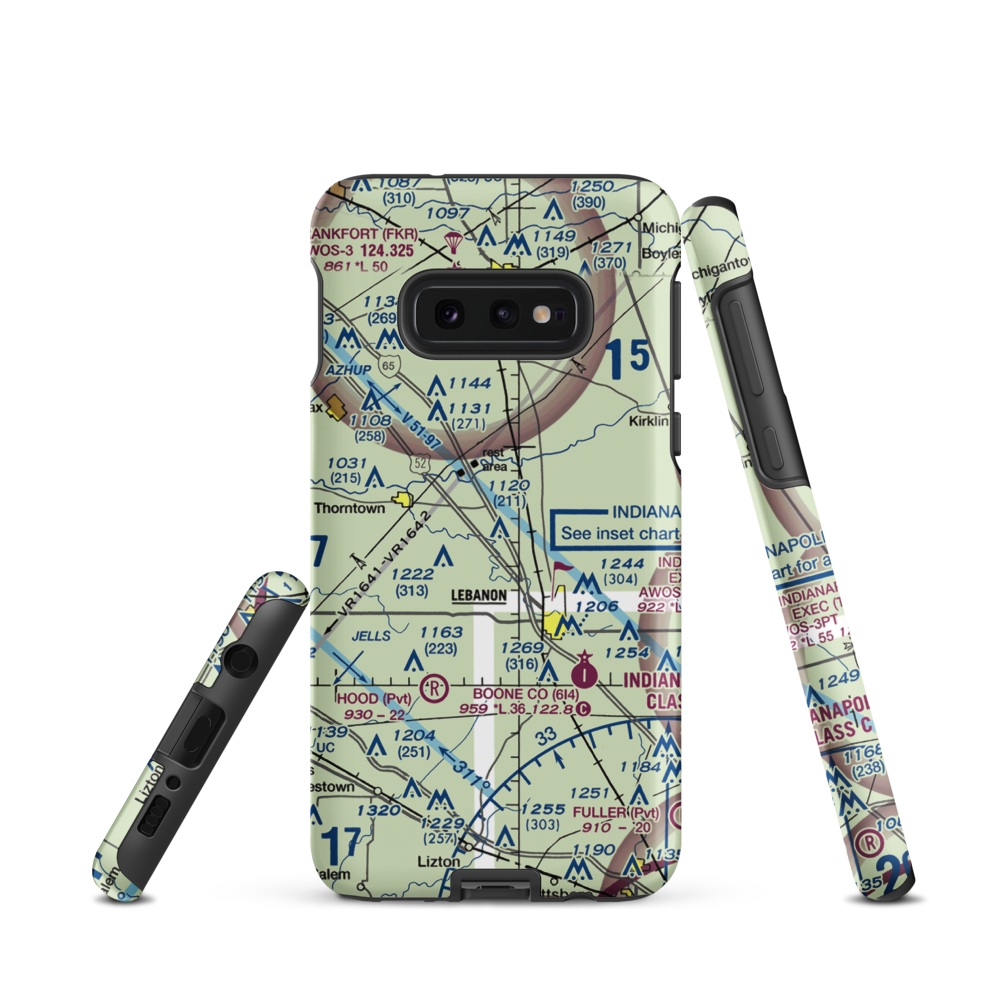 Sport Aircraft Flight Park Ultralightport (4II7) VFR Sectional Samsung Phone Case Samsung Galaxy S10e model shown