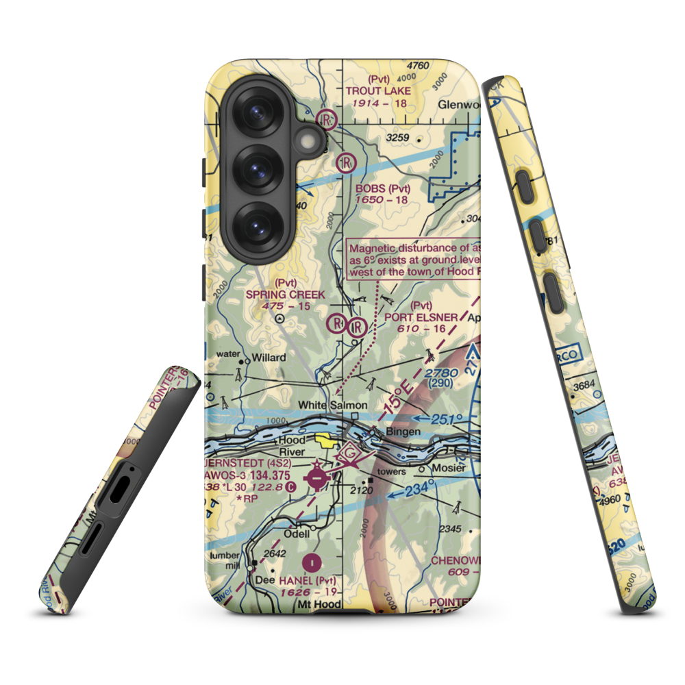 Spring Creek Ranch Airport (WA66) VFR Sectional Samsung Phone Case Samsung Galaxy S25 Plus model shown