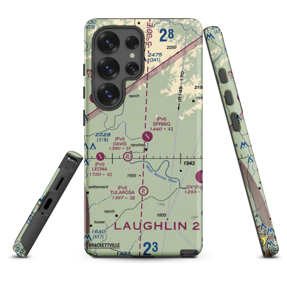 Spring Ranch Airport (3TA6) VFR Sectional Samsung Phone Case Samsung Galaxy S25 Ultra model shown