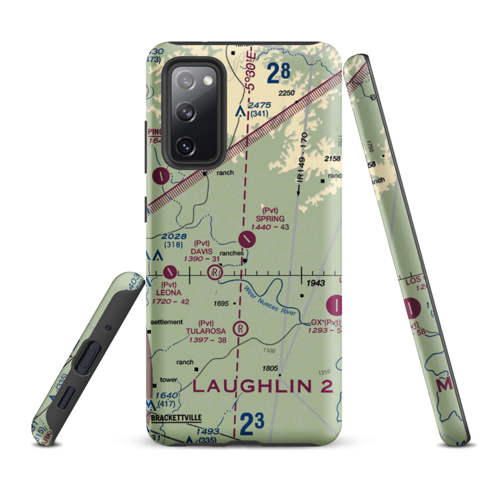 Spring Ranch Airport (3TA6) VFR Sectional Samsung Phone Case Samsung Galaxy S20 FE model shown