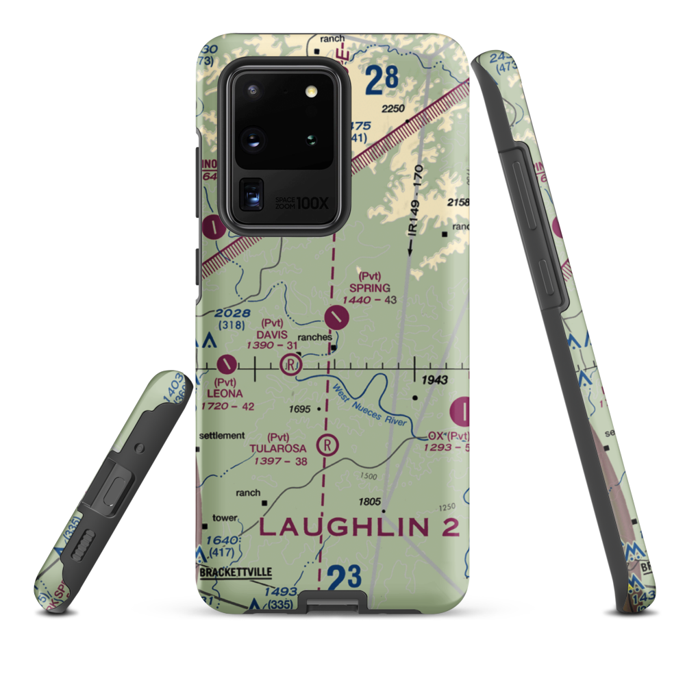 Spring Ranch Airport (3TA6) VFR Sectional Samsung Phone Case Samsung Galaxy S20 Ultra model shown