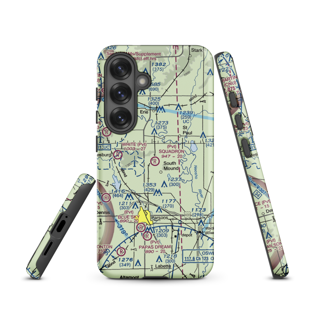 Squadron Field (11KS) VFR Sectional Samsung Phone Case Samsung Galaxy S25 model shown