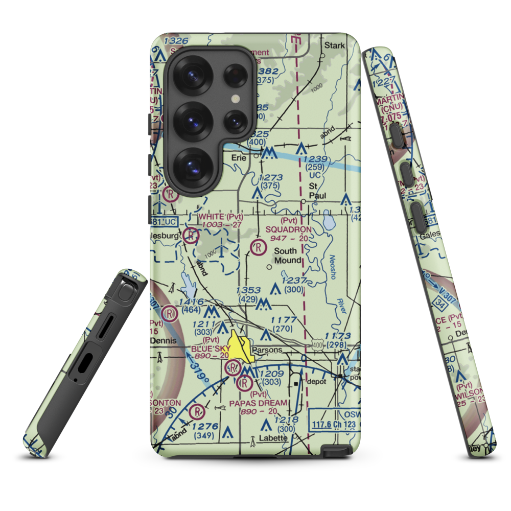 Squadron Field (11KS) VFR Sectional Samsung Phone Case Samsung Galaxy S25 Ultra model shown