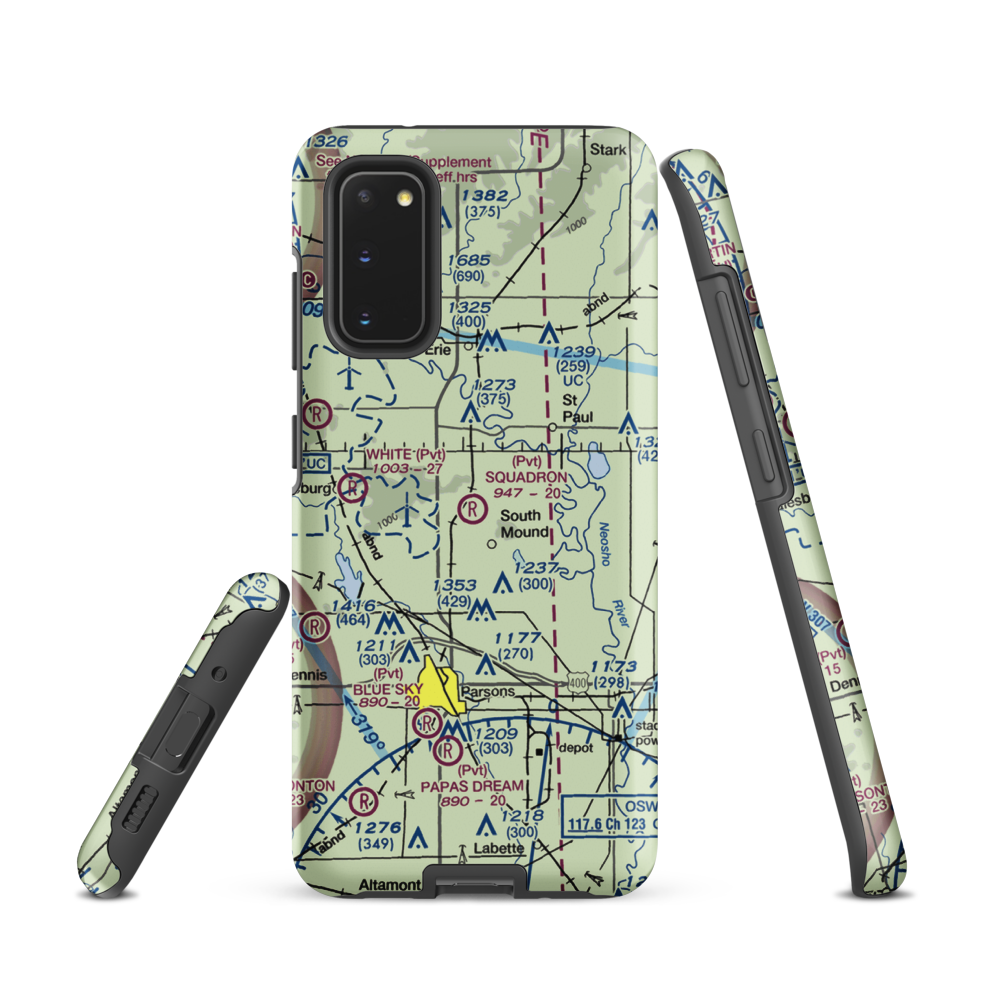 Squadron Field (11KS) VFR Sectional Samsung Phone Case Samsung Galaxy S20 model shown