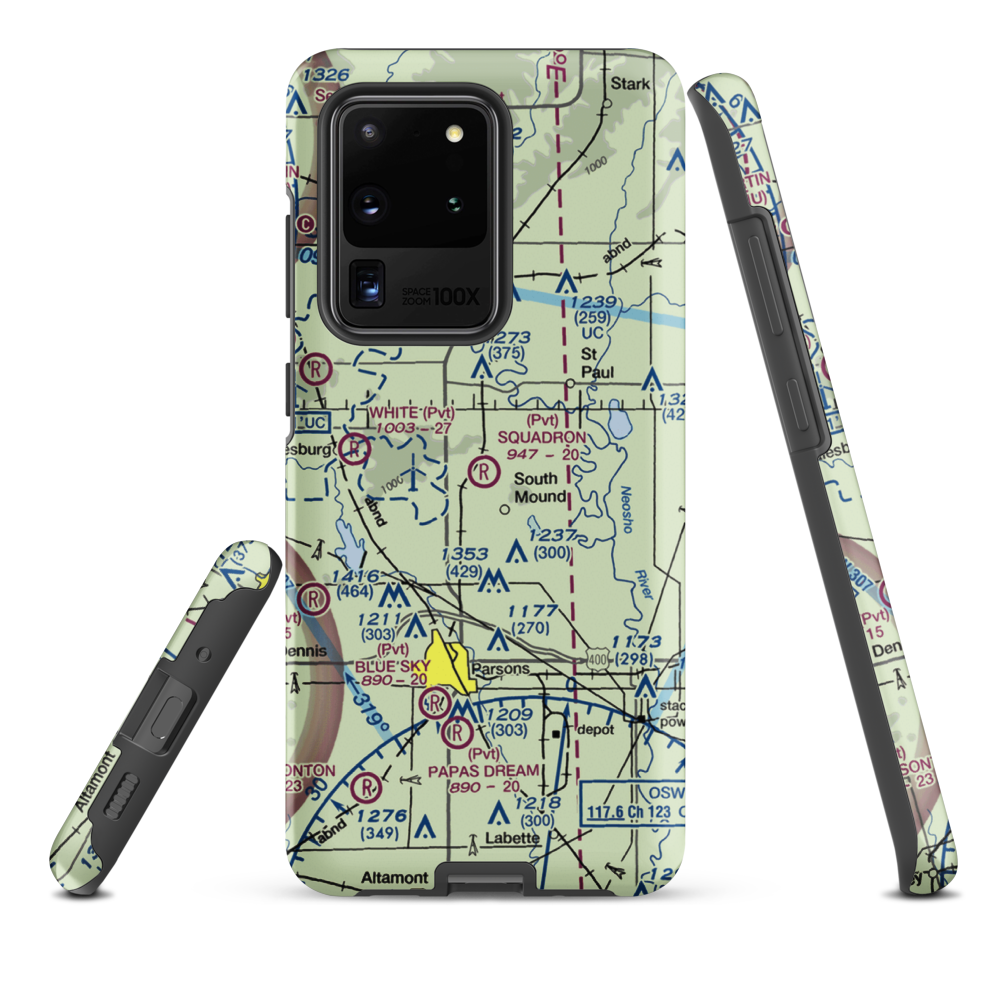 Squadron Field (11KS) VFR Sectional Samsung Phone Case Samsung Galaxy S20 Ultra model shown