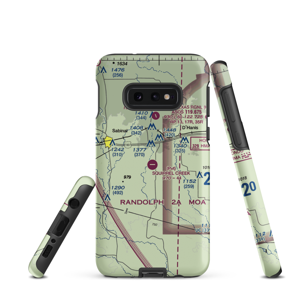 Squirrel Creek Ranch Airport (4TE9) VFR Sectional Samsung Phone Case Samsung Galaxy S10 Plus model shown