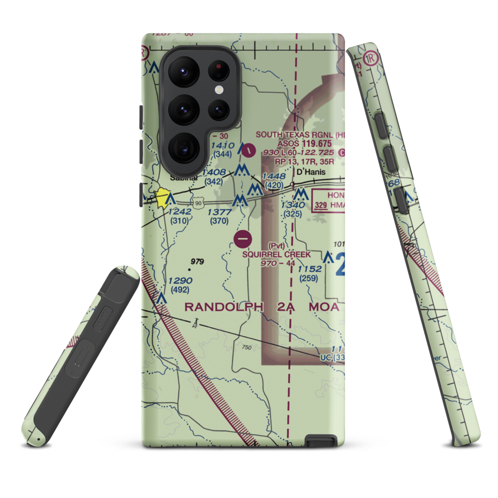 Squirrel Creek Ranch Airport (4TE9) VFR Sectional Samsung Phone Case Samsung Galaxy S22 Ultra model shown