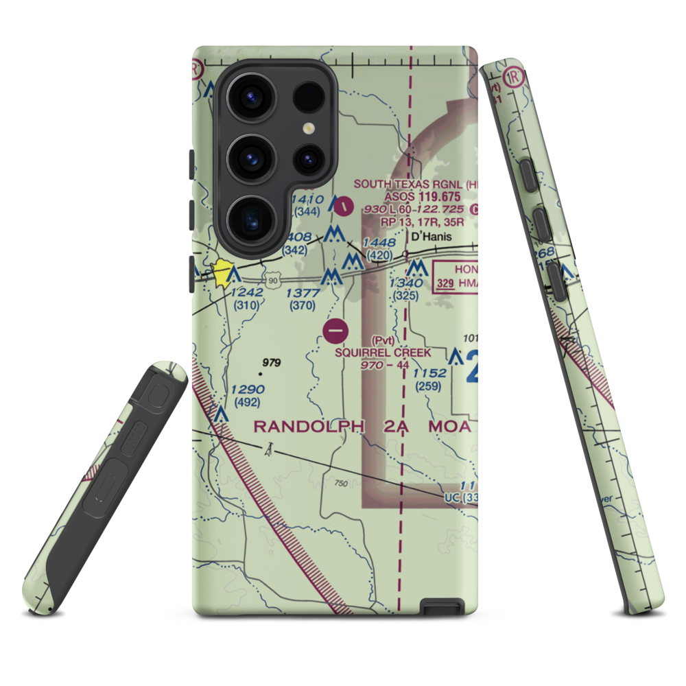Squirrel Creek Ranch Airport (4TE9) VFR Sectional Samsung Phone Case Samsung Galaxy S23 Ultra model shown