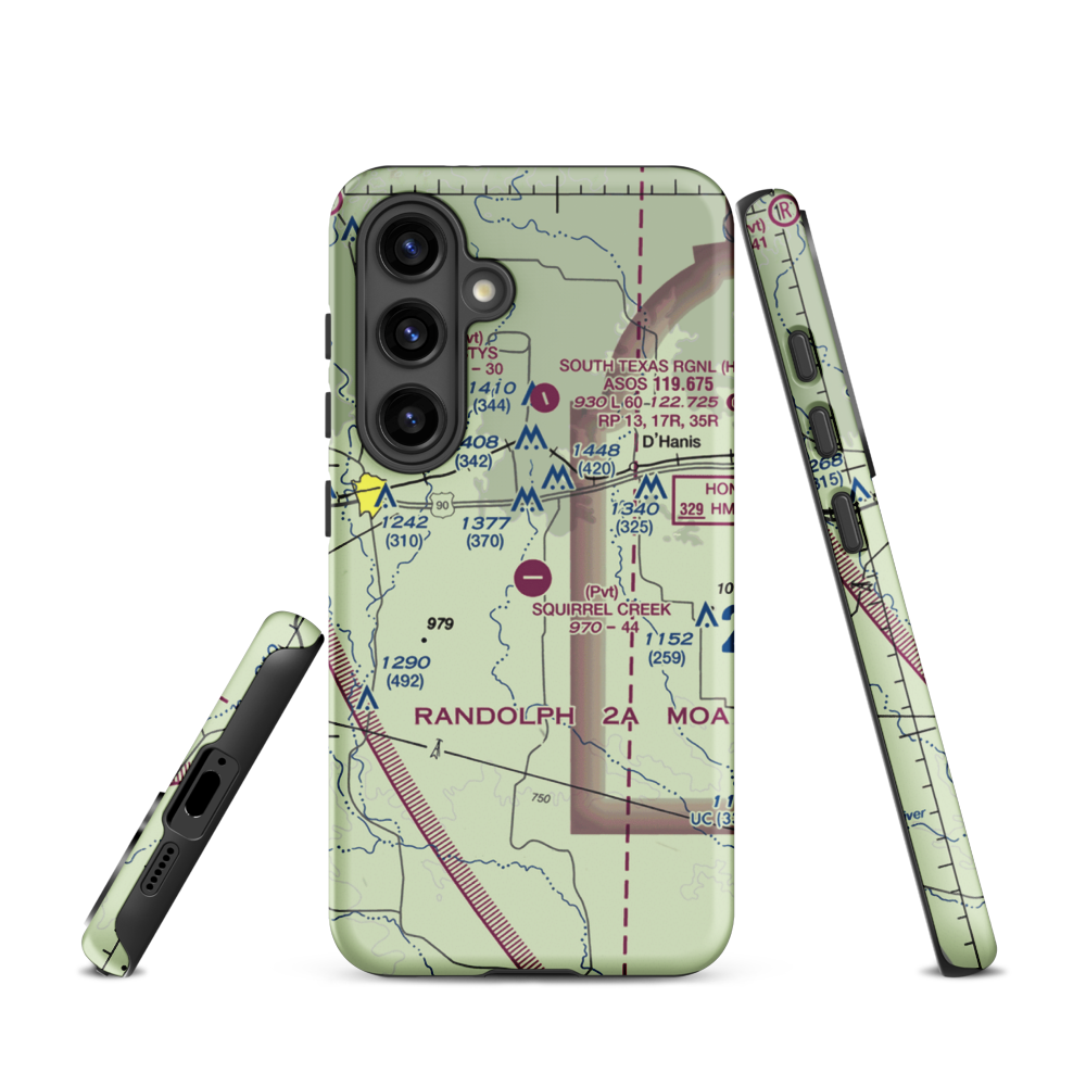 Squirrel Creek Ranch Airport (4TE9) VFR Sectional Samsung Phone Case Samsung Galaxy S24 model shown