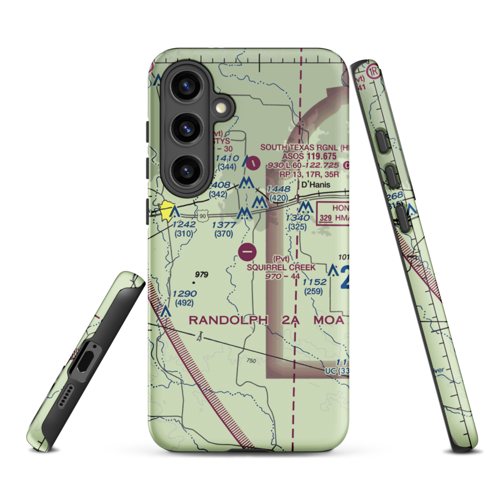 Squirrel Creek Ranch Airport (4TE9) VFR Sectional Samsung Phone Case Samsung Galaxy S24 Plus model shown