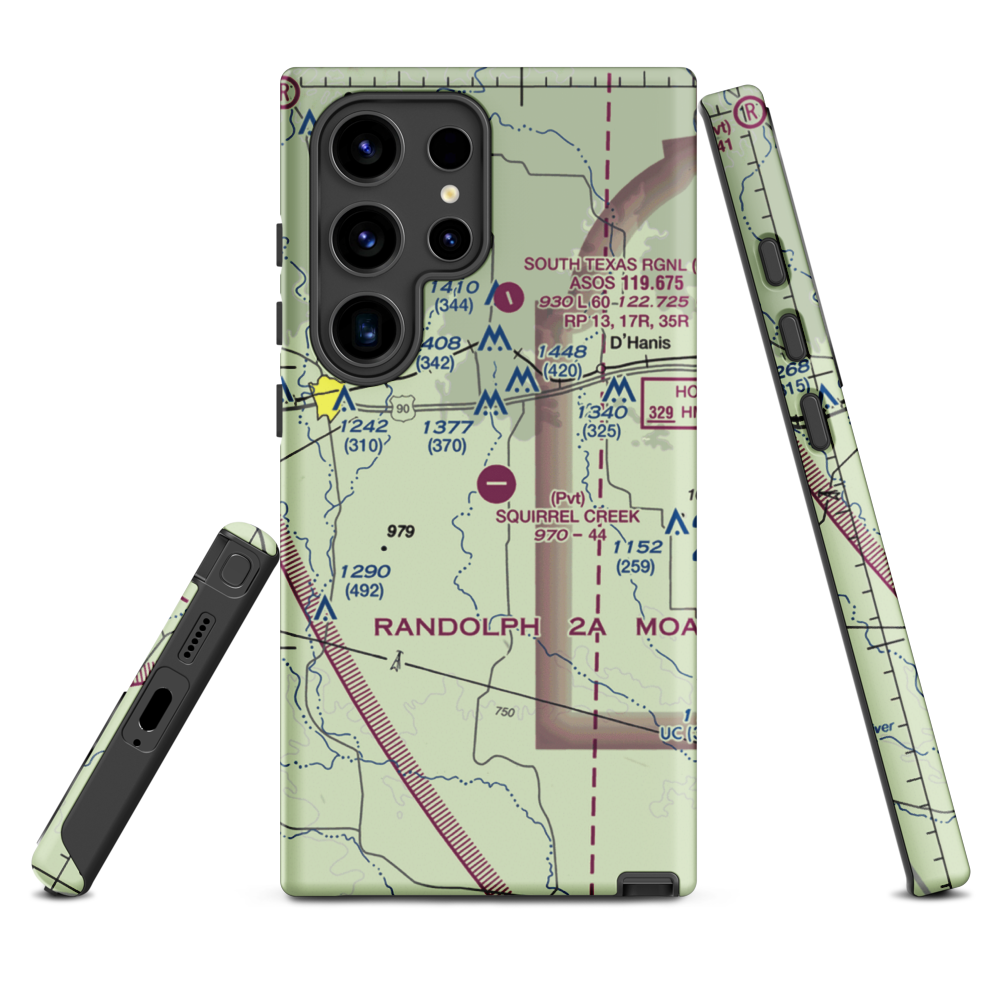 Squirrel Creek Ranch Airport (4TE9) VFR Sectional Samsung Phone Case Samsung Galaxy S24 Ultra model shown
