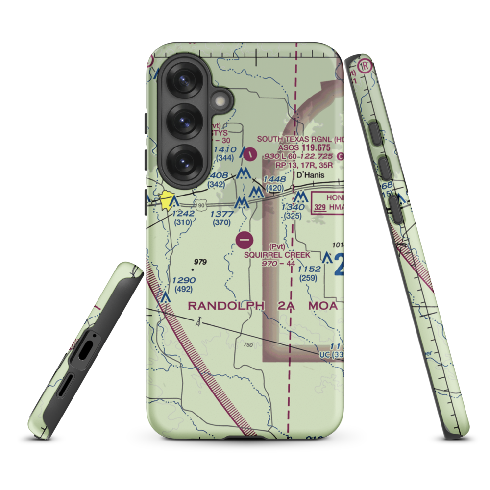 Squirrel Creek Ranch Airport (4TE9) VFR Sectional Samsung Phone Case Samsung Galaxy S25 Plus model shown