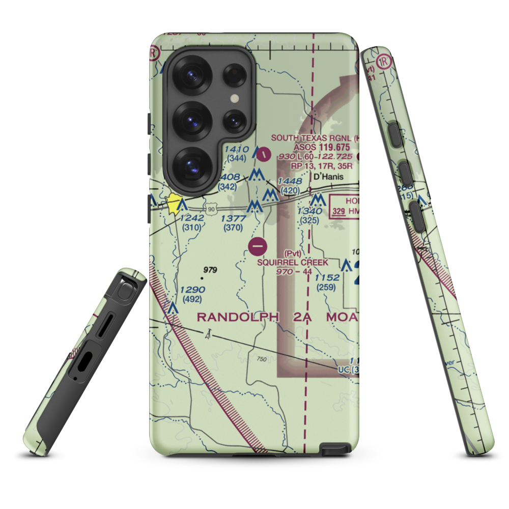 Squirrel Creek Ranch Airport (4TE9) VFR Sectional Samsung Phone Case Samsung Galaxy S25 Ultra model shown