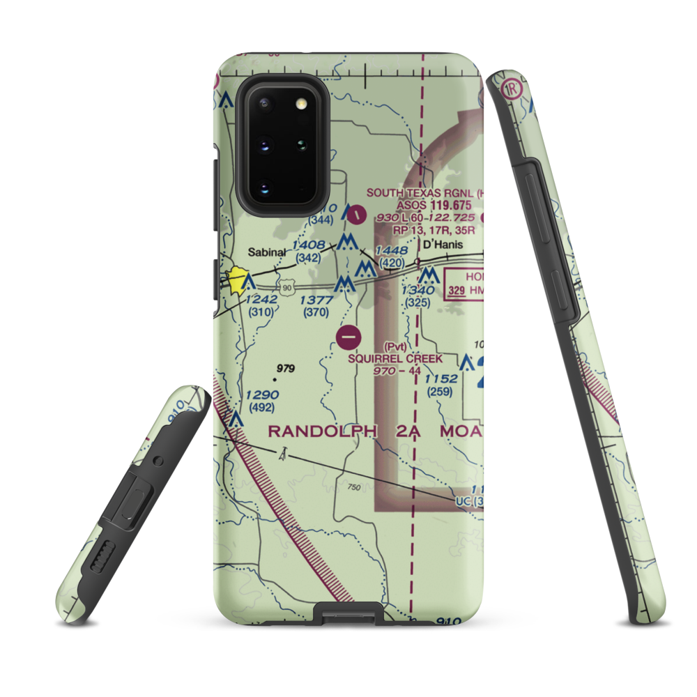 Squirrel Creek Ranch Airport (4TE9) VFR Sectional Samsung Phone Case Samsung Galaxy S20 Plus model shown