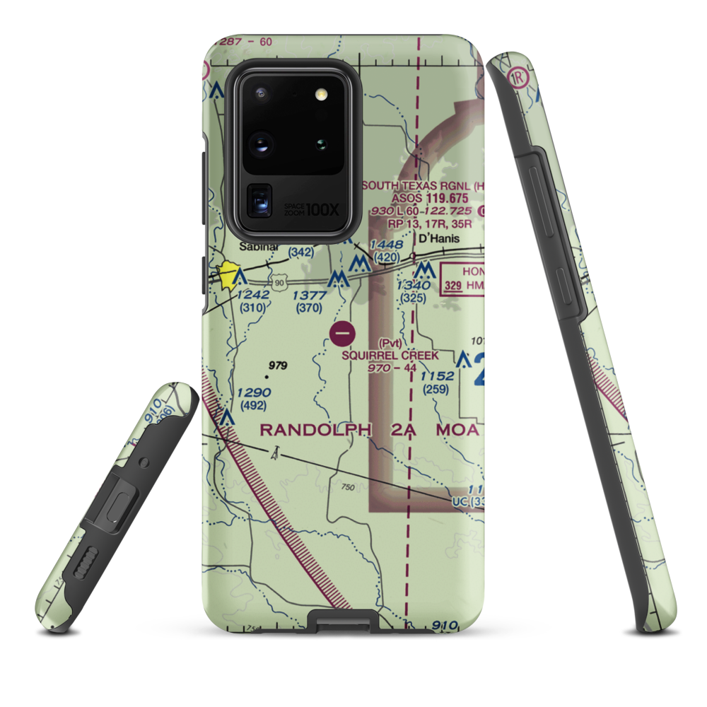 Squirrel Creek Ranch Airport (4TE9) VFR Sectional Samsung Phone Case Samsung Galaxy S20 Ultra model shown