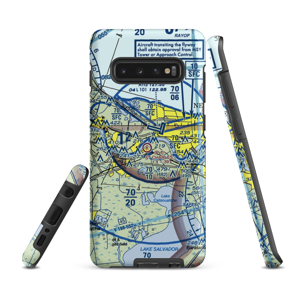 St Charles Airport (LS40) VFR Sectional Samsung Phone Case Samsung Galaxy S10 Plus model shown