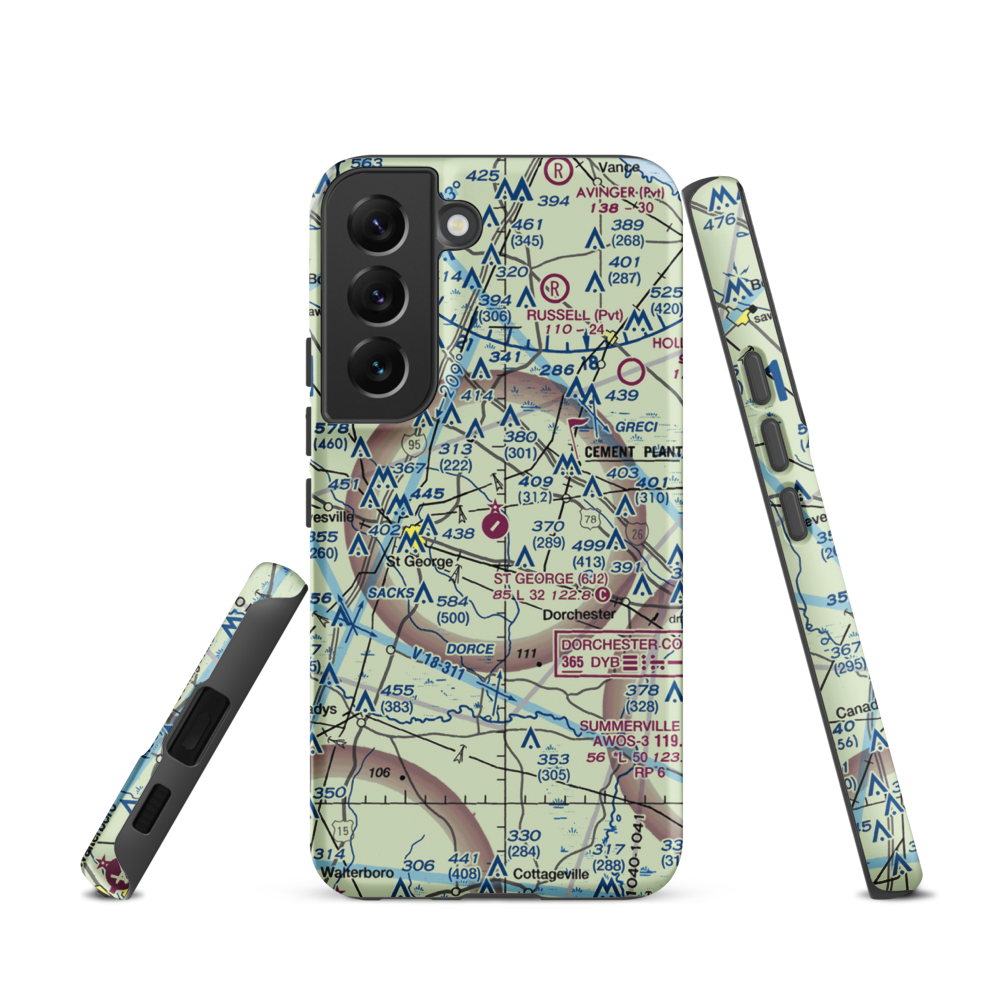 St George Airport (6J2) VFR Sectional Samsung Phone Case Samsung Galaxy S22 model shown