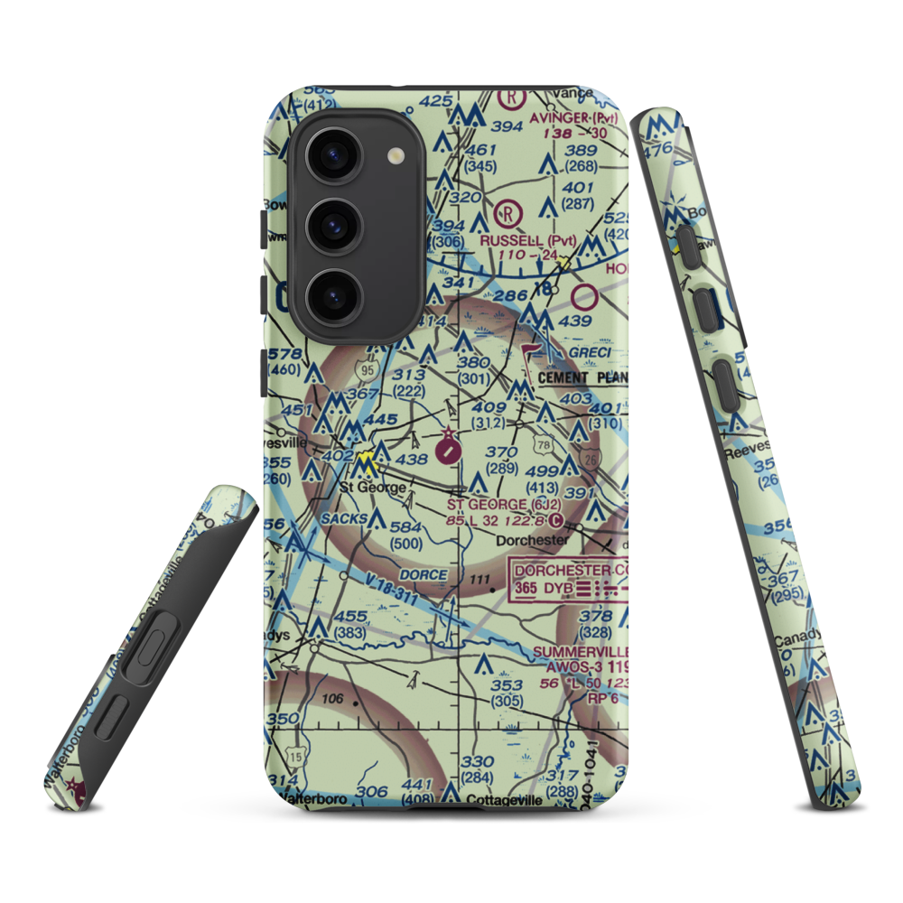 St George Airport (6J2) VFR Sectional Samsung Phone Case Samsung Galaxy S23 Plus model shown