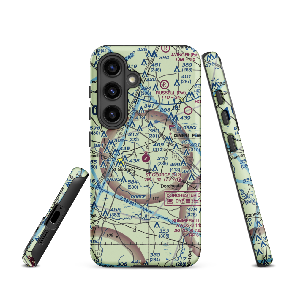 St George Airport (6J2) VFR Sectional Samsung Phone Case Samsung Galaxy S24 model shown