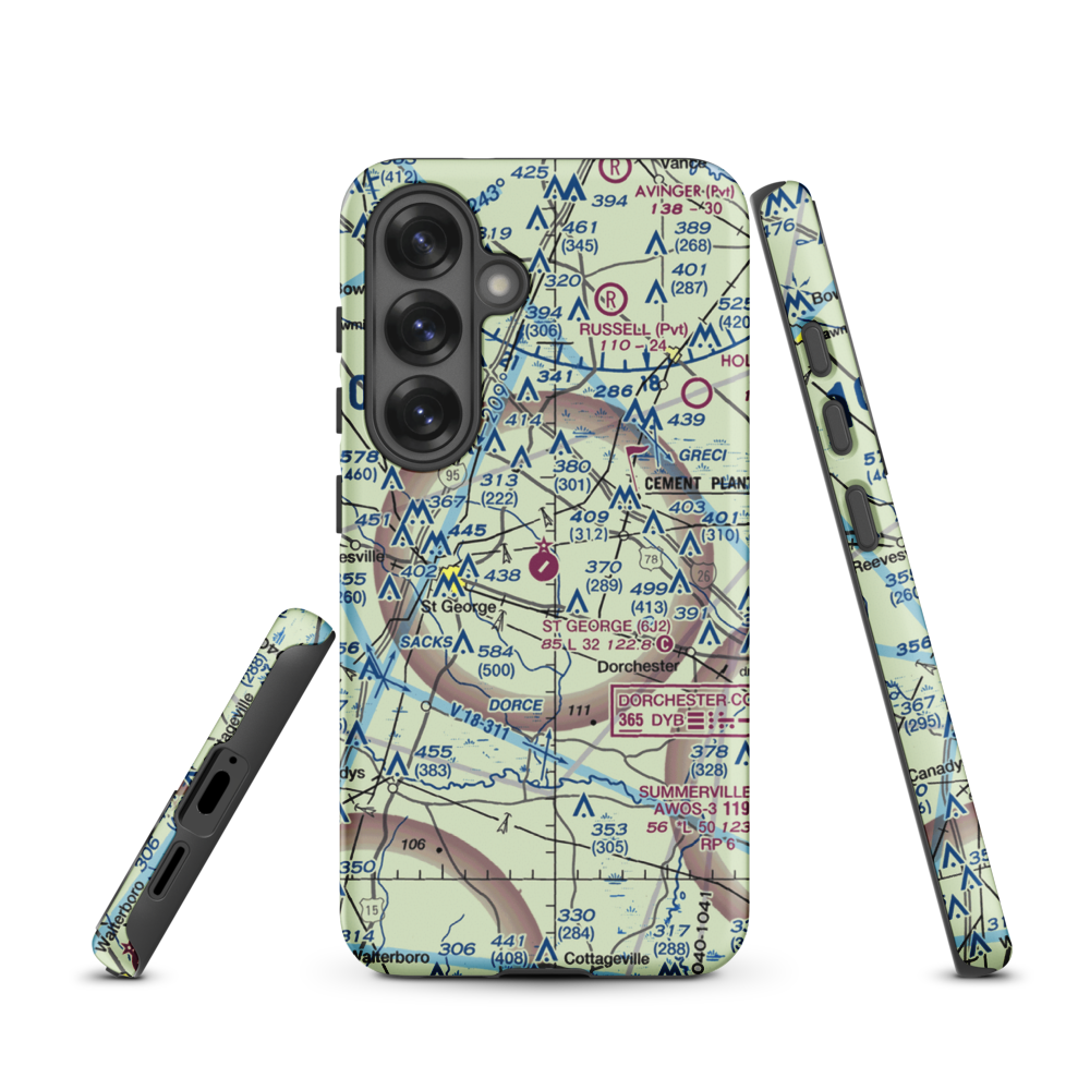 St George Airport (6J2) VFR Sectional Samsung Phone Case Samsung Galaxy S25 model shown