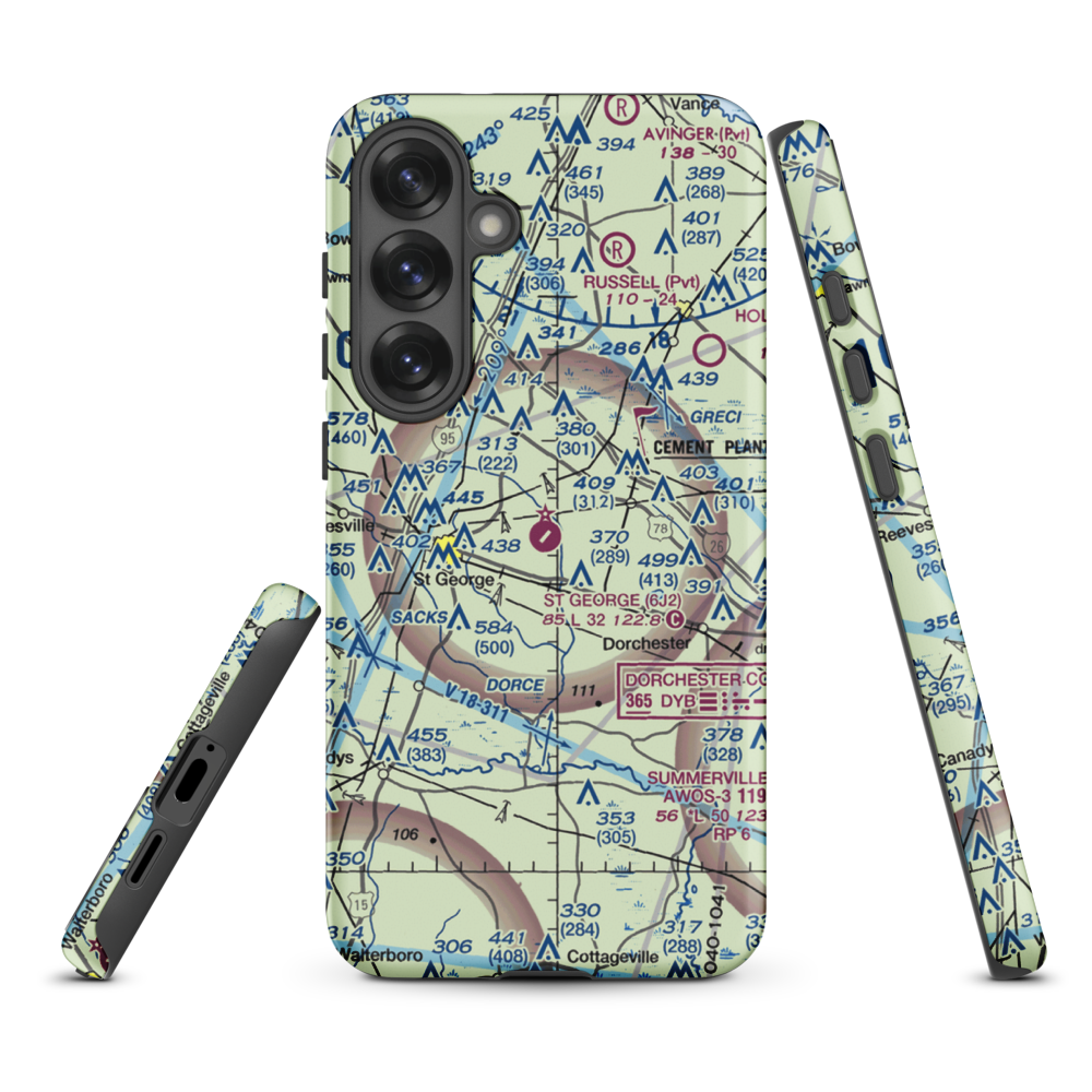 St George Airport (6J2) VFR Sectional Samsung Phone Case Samsung Galaxy S25 Plus model shown