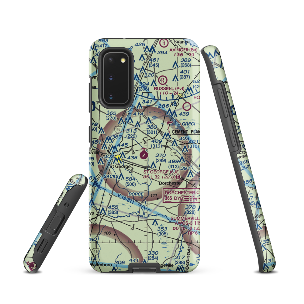 St George Airport (6J2) VFR Sectional Samsung Phone Case Samsung Galaxy S20 model shown