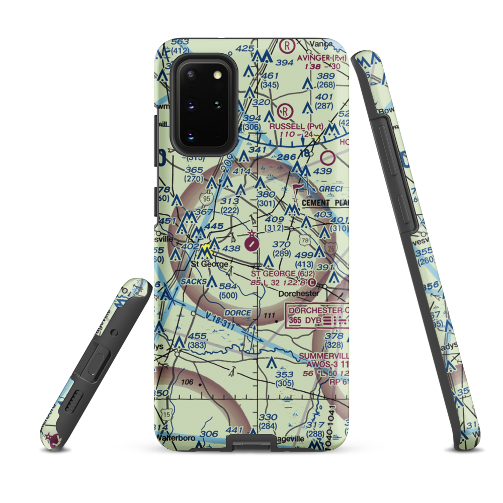 St George Airport (6J2) VFR Sectional Samsung Phone Case Samsung Galaxy S20 Plus model shown