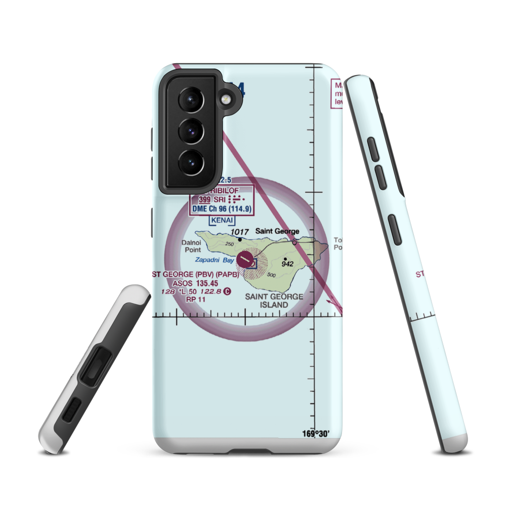 St George Airport (PBV) VFR Sectional Samsung Phone Case Samsung Galaxy S21 model shown