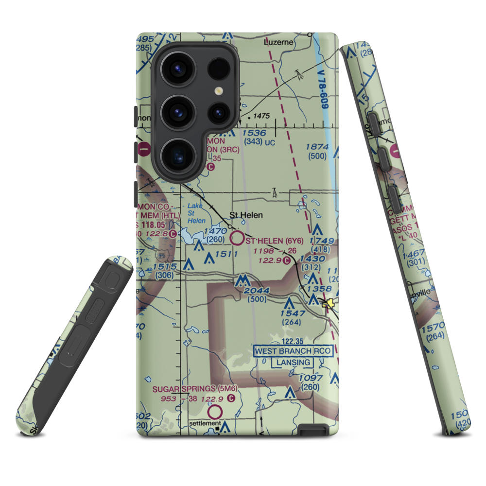 St Helen Airport (6Y6) VFR Sectional Samsung Phone Case Samsung Galaxy S23 Ultra model shown