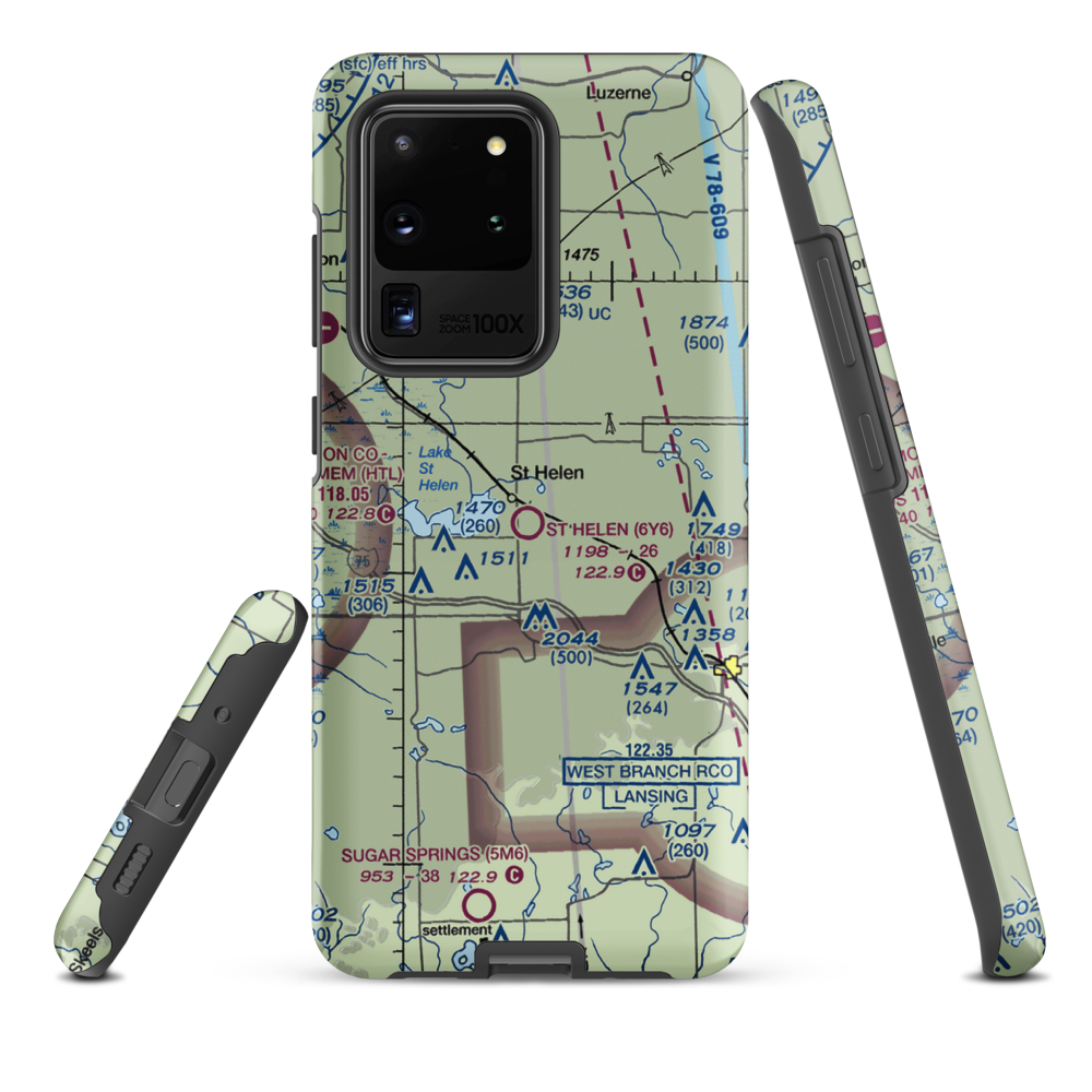 St Helen Airport (6Y6) VFR Sectional Samsung Phone Case Samsung Galaxy S20 Ultra model shown