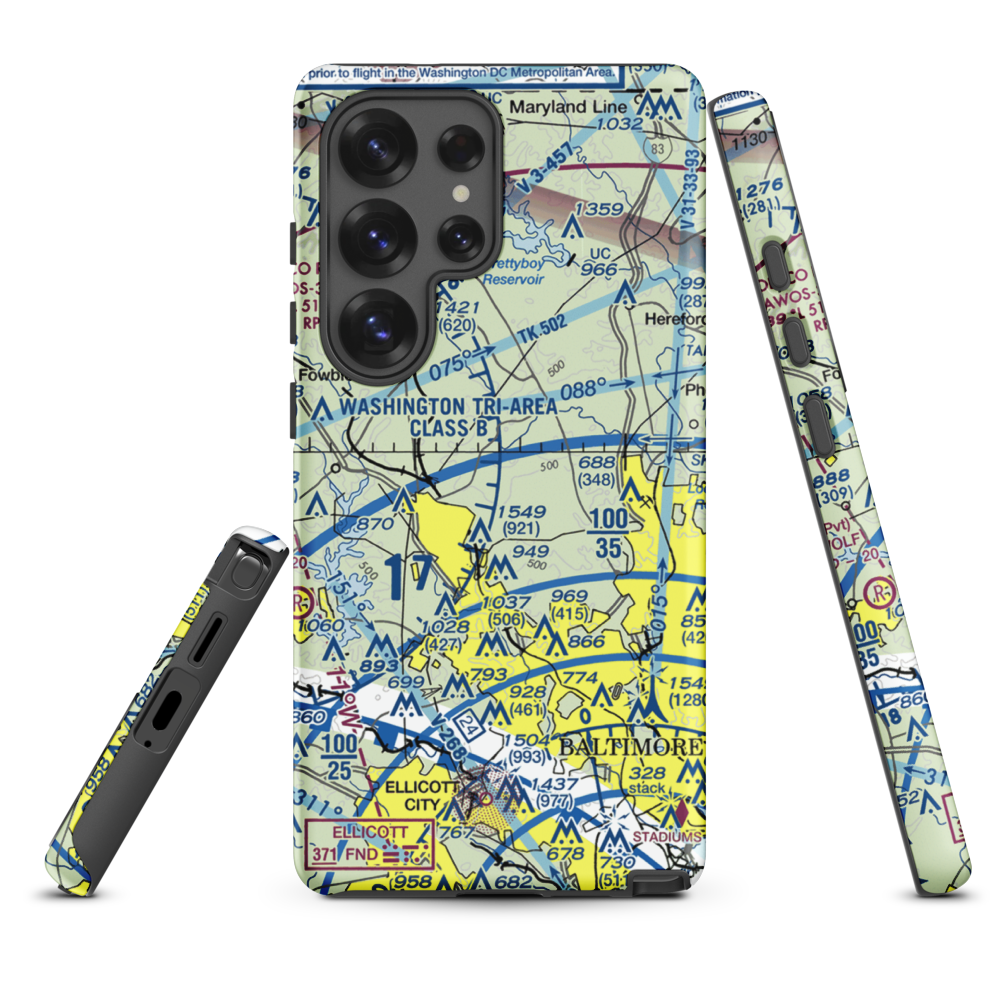 St John Airport (4MD9) VFR Sectional Samsung Phone Case Samsung Galaxy S25 Ultra model shown